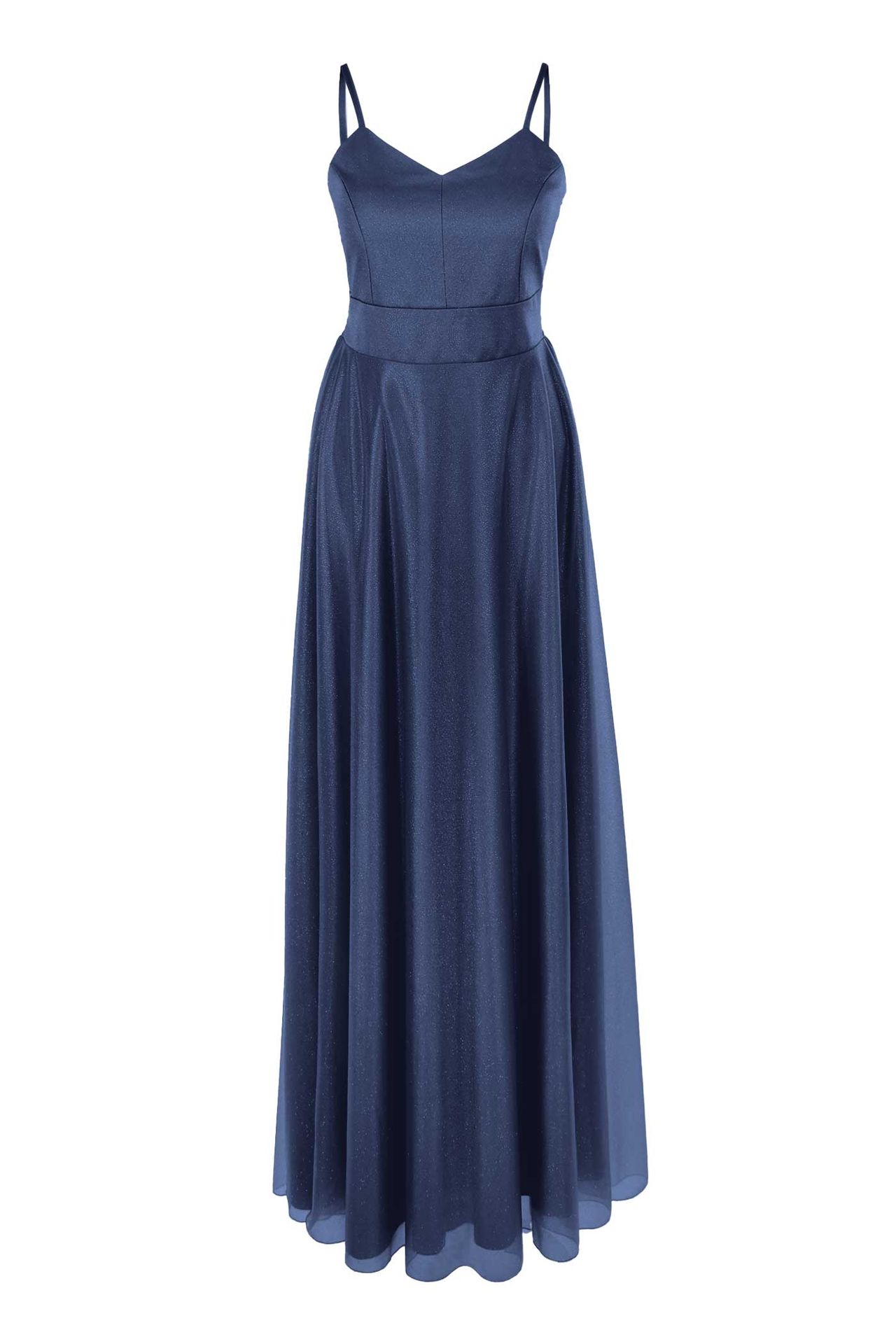 Girls-Glitzerkleid, lang