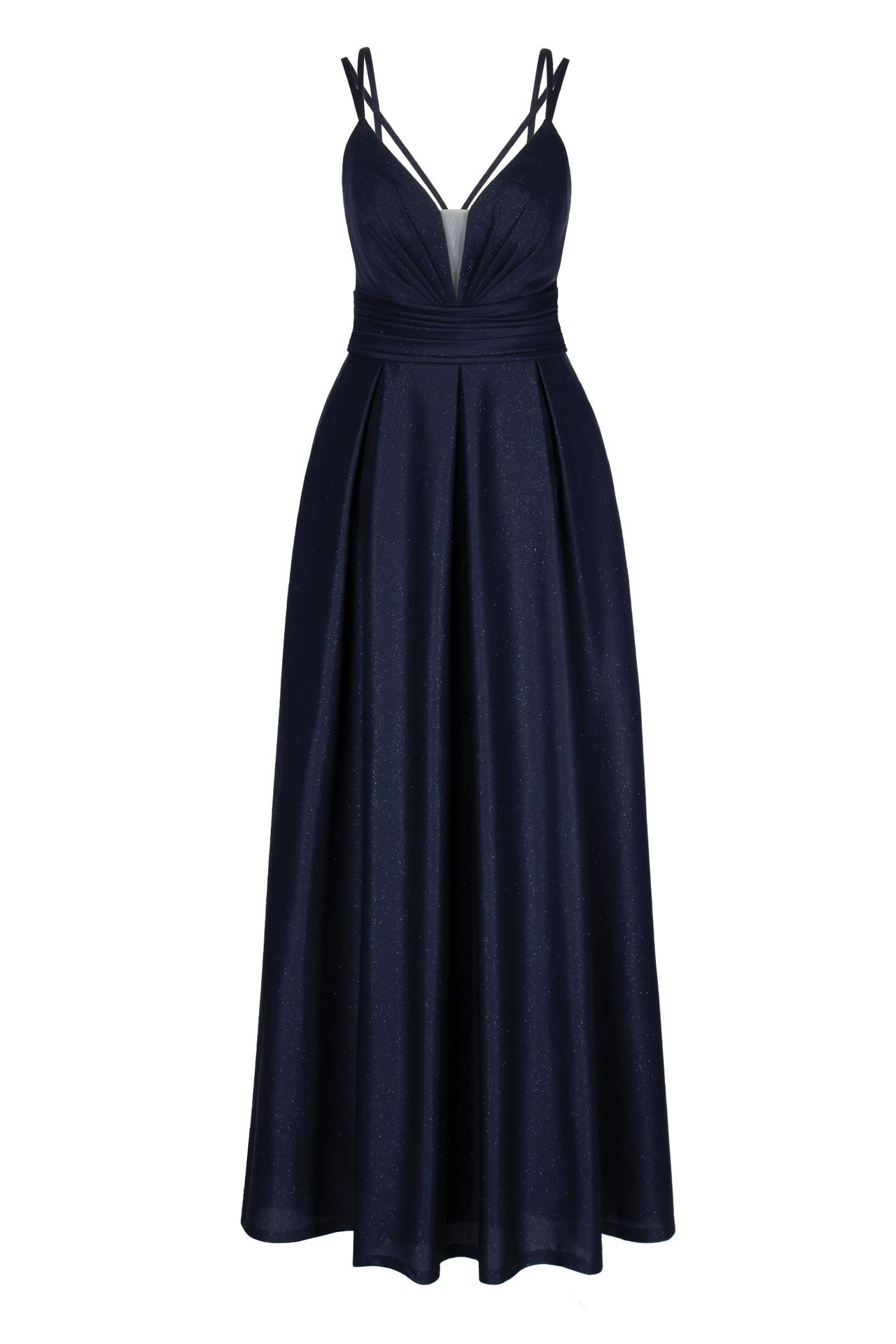 Girls-Glitzerkleid, lang