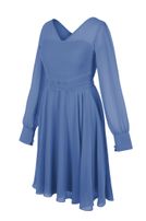 Chiffon Kleid Langarm