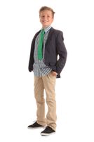 1/2-Arm-Boys-Hemd Slim-Fit