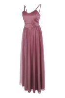 Girls-Glitzerkleid, lang