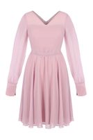 Chiffon Kleid Langarm