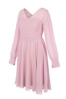 Chiffon Kleid Langarm